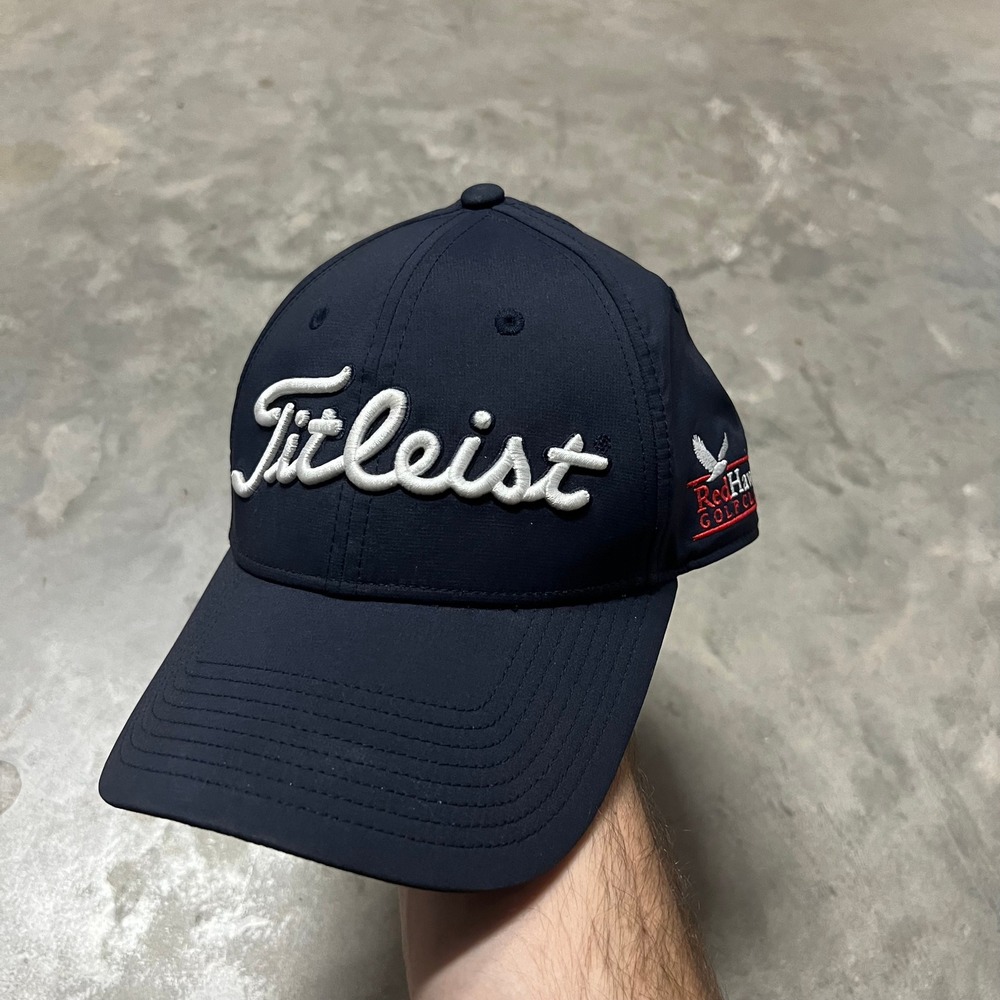 Titleist Tour Performance Navy Blue Golf Hat RedHawk Golf Club Adjustable Cap